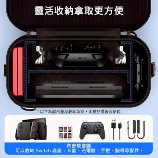 【NS2周邊 贈保貼】良值 NS 任天堂 Switch2 主機子母收納包 分離式 全置包 外出包 可收納底座 【一樂】-細節圖5