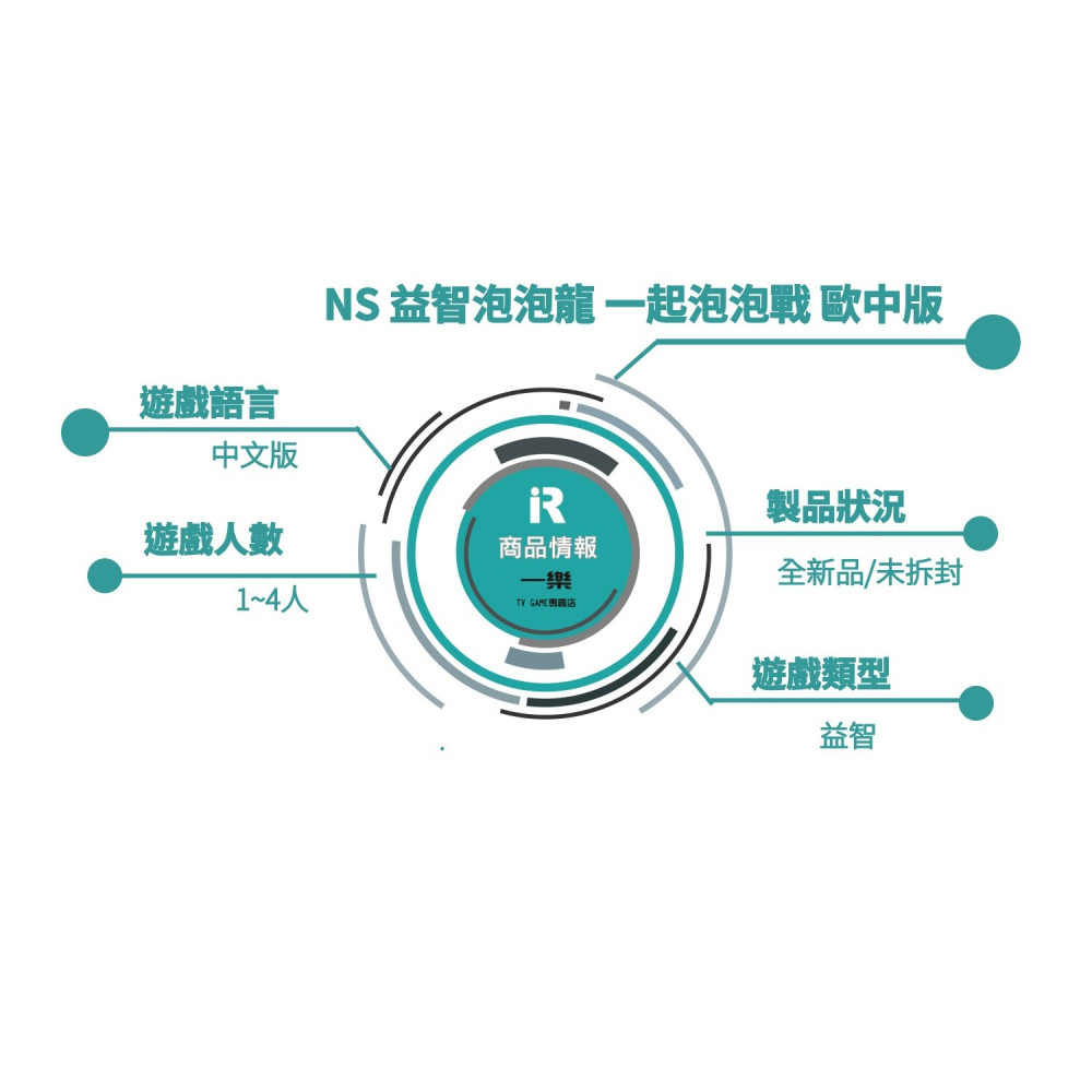 【全新現貨】NS 任天堂 switch 益智泡泡龍：一起泡泡戰 歐中版 中文版 消除氣泡 益智 4人 合作【一樂電玩】-細節圖2