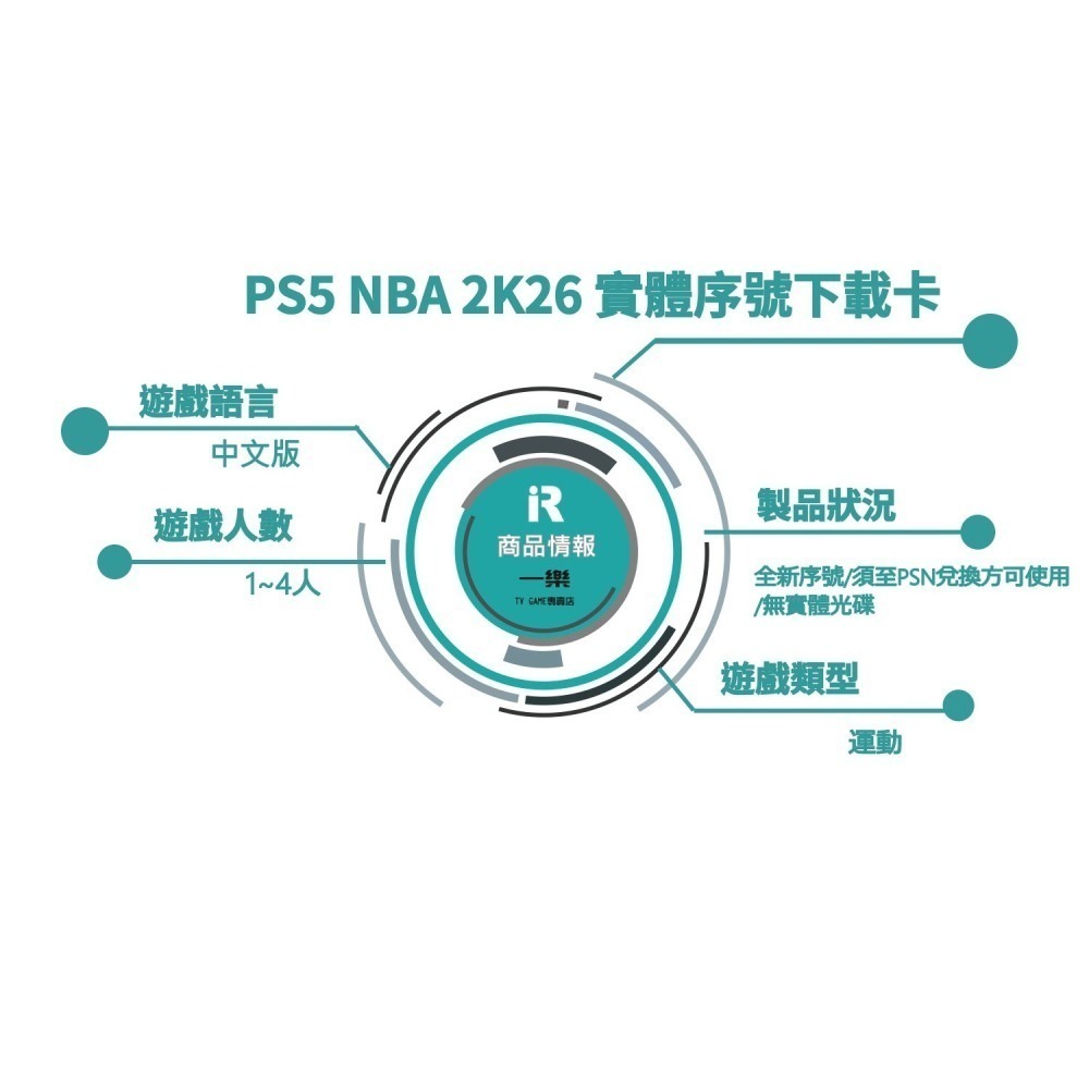 【現貨特惠】PS5 NBA 2K26 實體下載序號卡 中文版 籃球 職籃 美國 主機拆出 PSN兌換【一樂電玩】-細節圖2