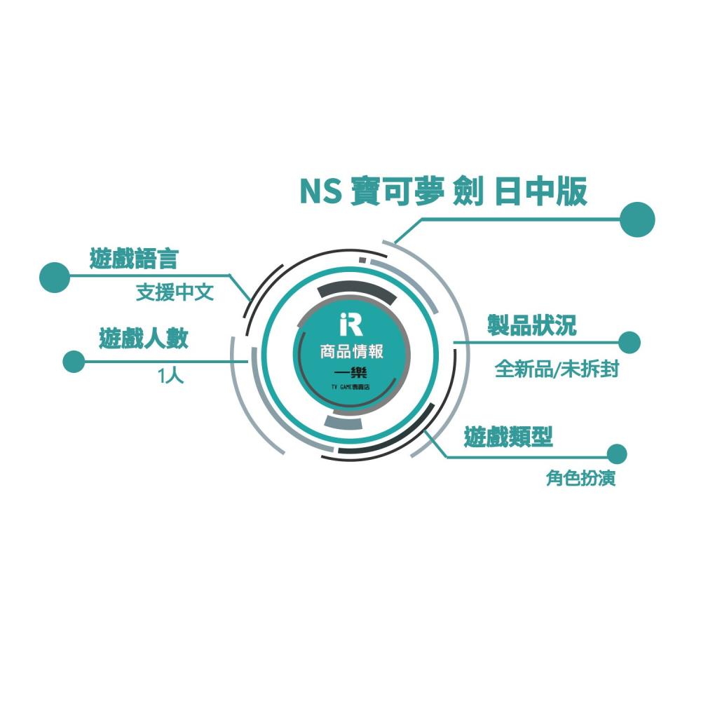 【全新現貨】NS 任天堂 Switch 精靈寶可夢 劍 日中版 神奇寶貝 中文版 蒼響 極巨化 劍盾 【一樂電玩】-細節圖2