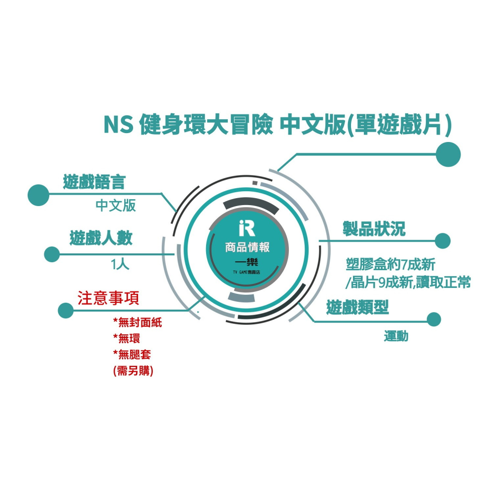 【優質二手電玩】單遊戲 無配件 封面紙 NS 任天堂 Switch 健身環大冒險 RingFit 中文版【一樂電玩】-細節圖4