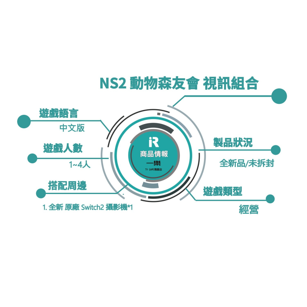 【全新視訊功能!】NS2 任天堂 Switch2 動物森友會 中文版+ 原廠攝影機 camera 更新 動森【一樂電玩】-細節圖2