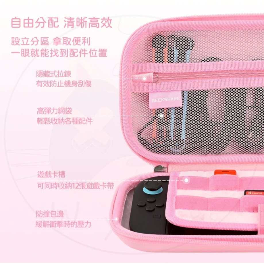 【NS2周邊】全新 極想 NS2 三麗鷗 主機保護包 糖果派對 庫洛米 kitty 布丁狗 大耳狗【一樂電玩】-細節圖3