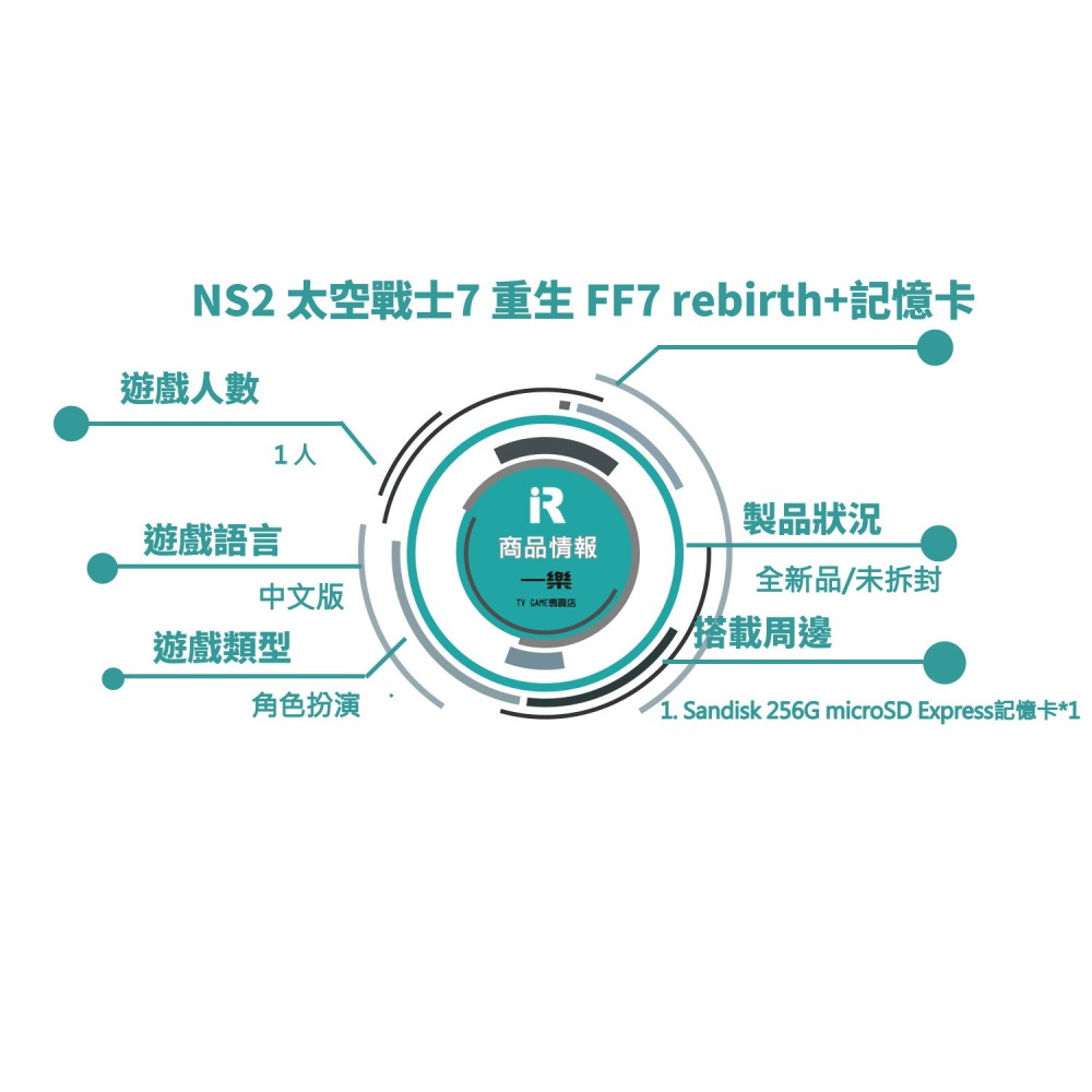 【追加容量】全新 NS2 Switch2 太空戰士7 重生 中文版+ 256G記憶卡 rebirth FF7【一樂電玩】-細節圖2