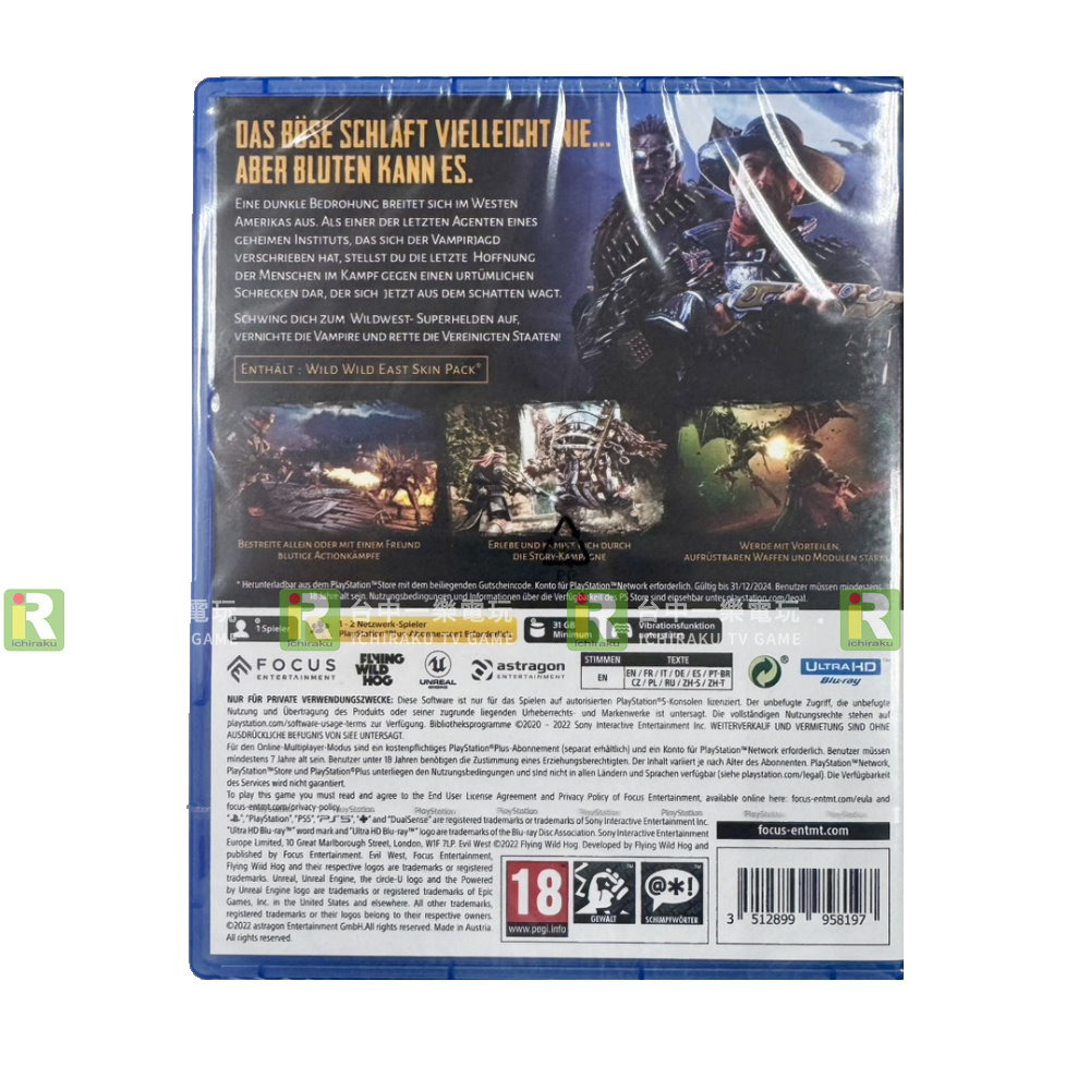 【全新現貨】PS5 暗邪西部 中文版 西部魔域 冒險 吸血鬼 獵人 狩獵 歐中 【一樂電玩】-細節圖2