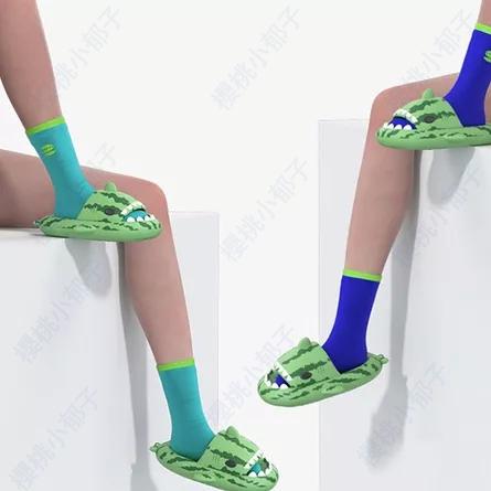 【小鯊瓜定制款】全新鯊魚拖鞋二代 西瓜色 4cm厚度 室內拖鞋 EVA材質抗菌防臭 情侶拖鞋 踩屎感拖鞋-細節圖7