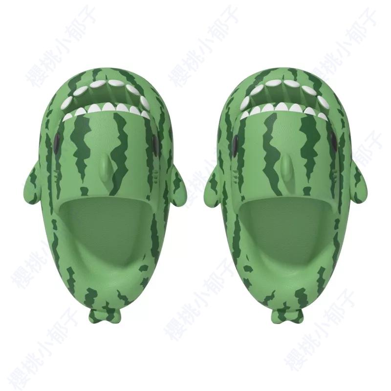 【小鯊瓜定制款】全新鯊魚拖鞋二代 西瓜色 4cm厚度 室內拖鞋 EVA材質抗菌防臭 情侶拖鞋 踩屎感拖鞋-細節圖8