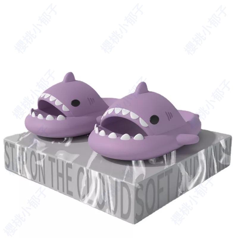 【大碼尺寸鏈接-28.5公分】二代鯊魚拖鞋 4公分厚度 夏季成人情侶涼拖居家居搞怪防滑卡通拖鞋男外穿-細節圖5