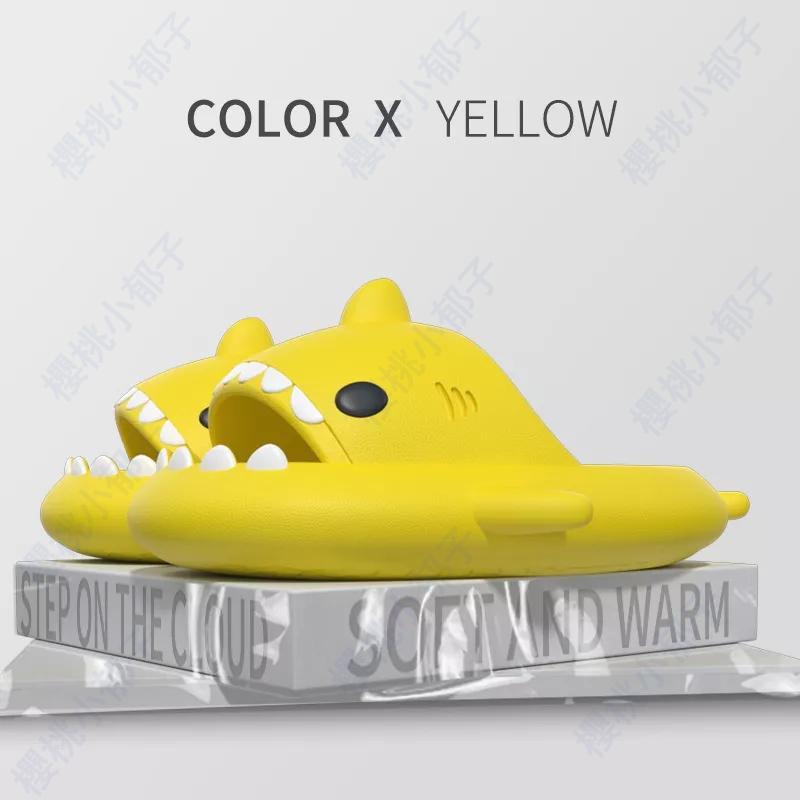 【大碼尺寸鏈接-28.5公分】二代鯊魚拖鞋 4公分厚度 夏季成人情侶涼拖居家居搞怪防滑卡通拖鞋男外穿-細節圖6