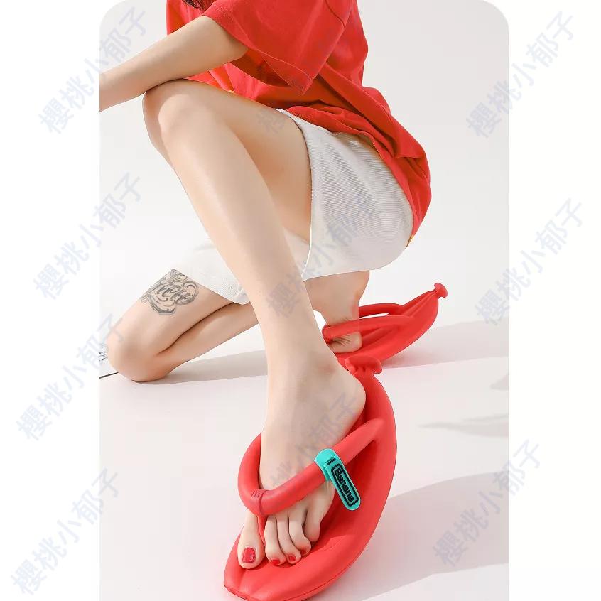 【香蕉拖鞋】香蕉人字拖 香蕉拖鞋 人字拖 造型拖鞋 女夏季沙灘外穿拖鞋踩屎感居家室內eva洗澡浴室防滑涼-細節圖4