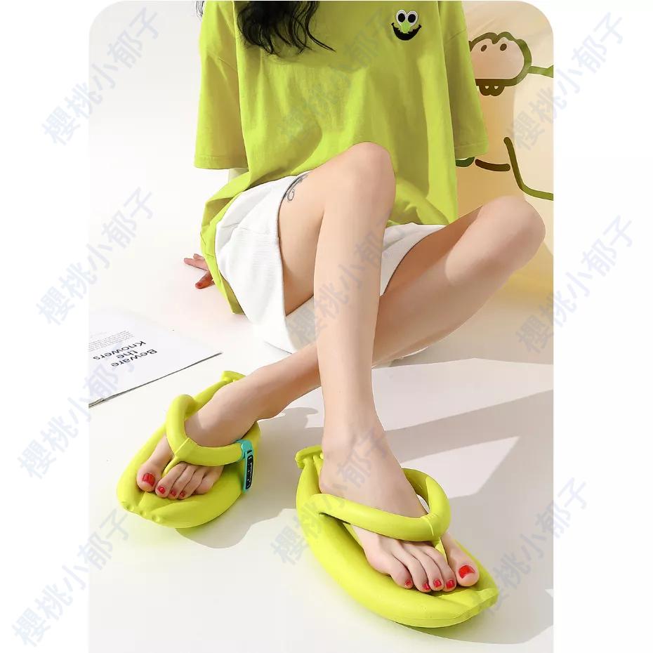 【香蕉拖鞋】香蕉人字拖 香蕉拖鞋 人字拖 造型拖鞋 女夏季沙灘外穿拖鞋踩屎感居家室內eva洗澡浴室防滑涼-細節圖5