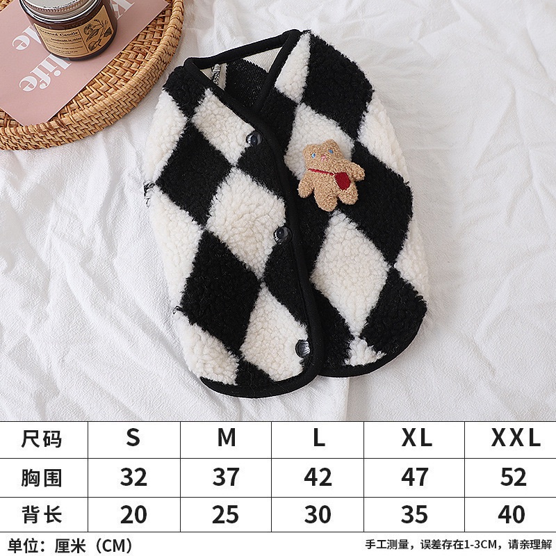 寵物保暖格紋背心-細節圖2