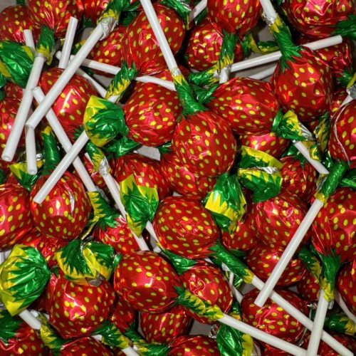 🔥現貨 草莓風味棒棒糖 棒棒糖 糖果 懷舊 古早味零食