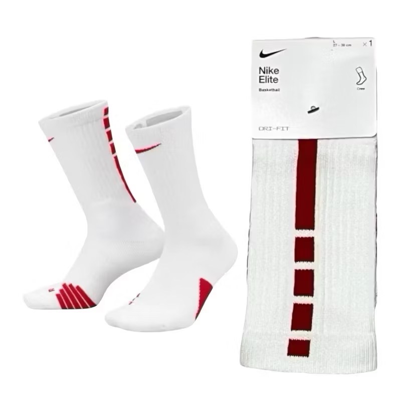 ￼NIKE ELITE Crew Socks 白襪 緩震 中筒襪 運動襪 菁英襪 籃球襪 兩雙組 SX7622-規格圖1