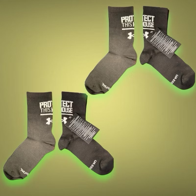 精選精品運動襪 BRAND Crew Socks 白襪 中筒 運動襪 兩雙-細節圖2