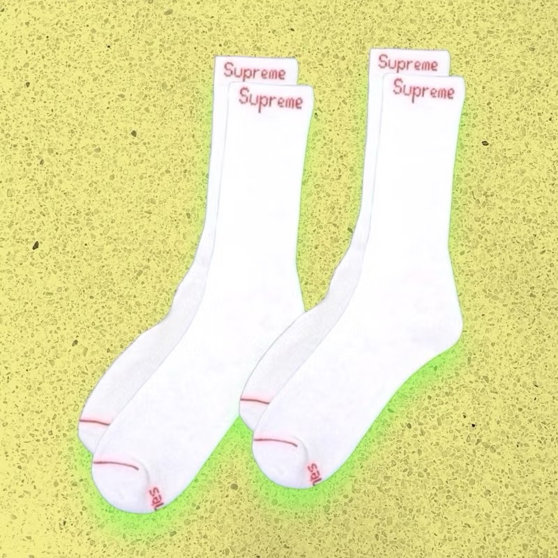 精選精品運動襪 BRAND Crew Socks 白襪 中筒 運動襪 兩雙-細節圖5