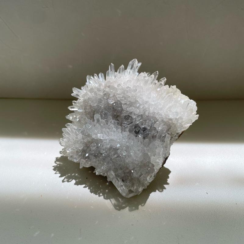 冰透菊花晶簇 Clear crystal cluster 水晶原礦 礦物  白水晶-細節圖4