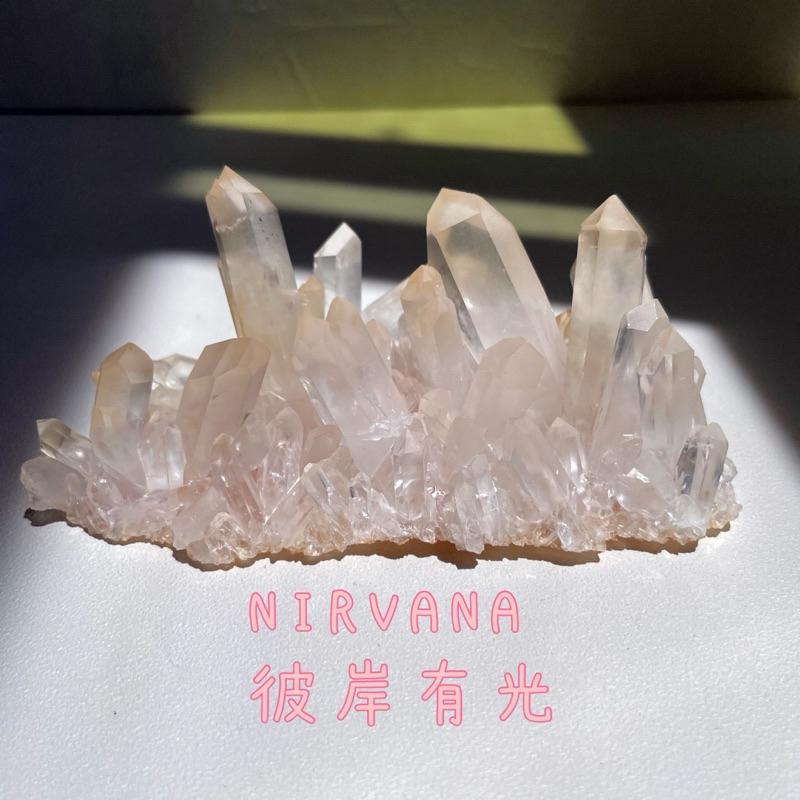 粉皮白水晶簇 大師水晶 white quartz cluster 原礦 礦物-細節圖2