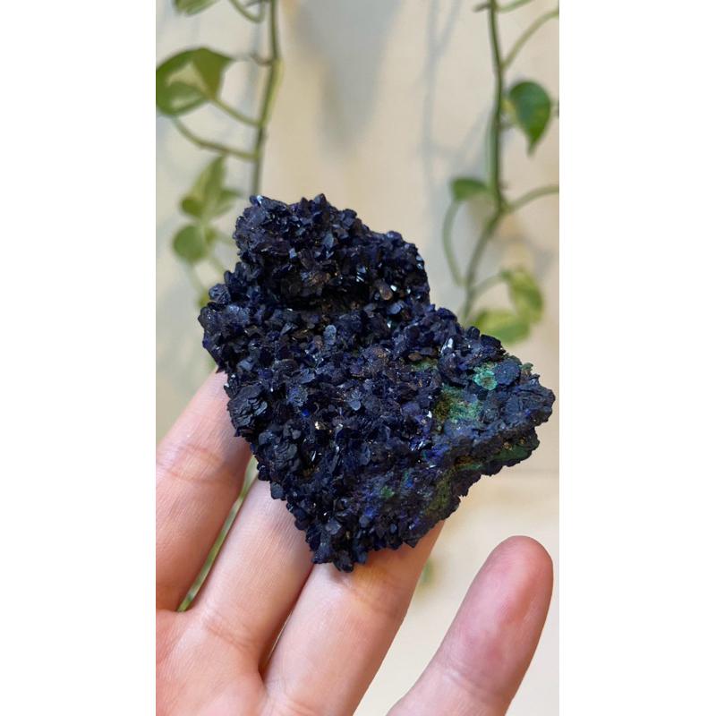 片狀藍銅礦 共生孔雀石 絕美收藏精品級 礦物收藏 原礦-細節圖3