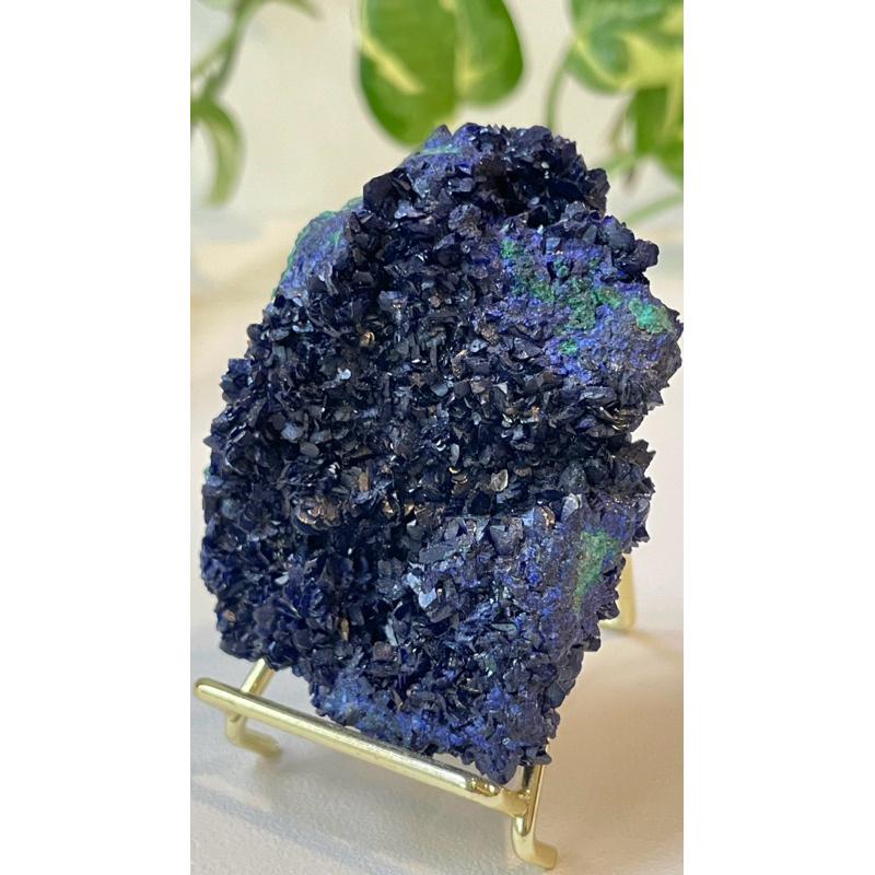 片狀藍銅礦 共生孔雀石 絕美收藏精品級 礦物收藏 原礦-細節圖4