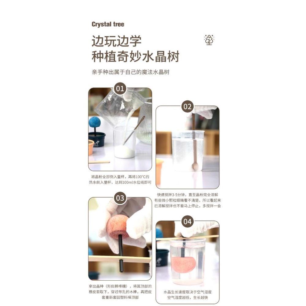 【W先生】水晶種植 魔法樹種植 魔法水晶樹 動物水晶種植 科學實驗 物理化學 生活科技 科學玩具 益智 教育 DIY-細節圖4