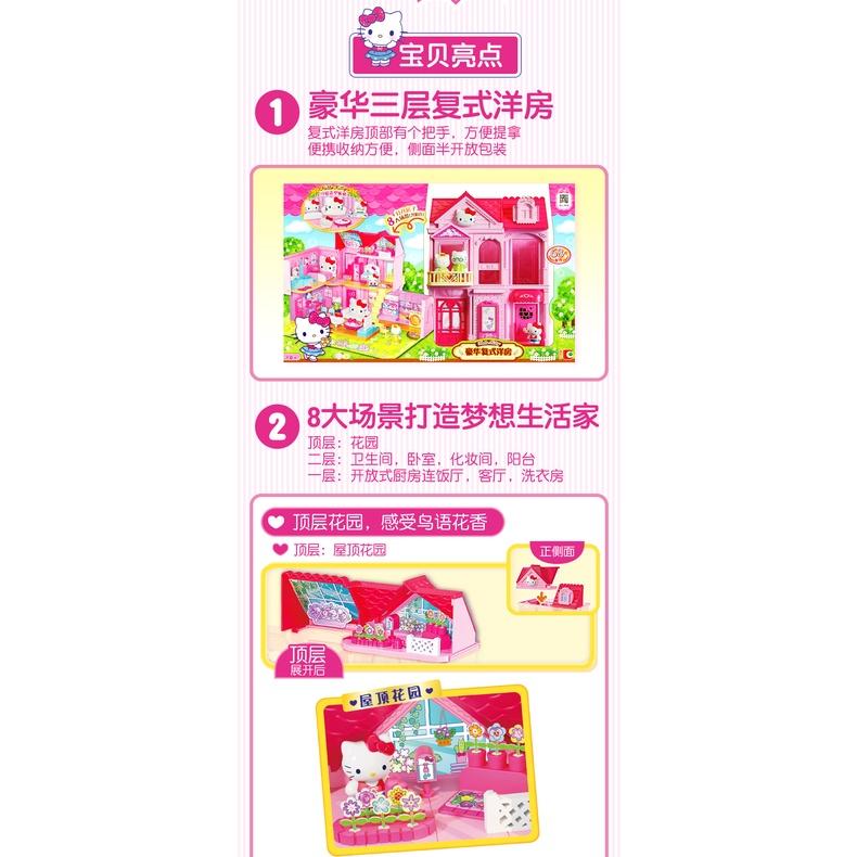 【W先生】Hello Kitty 凱蒂貓 豪華度假別墅 渡假小屋 家具組 豪華組 女孩 家家酒 玩具-細節圖3