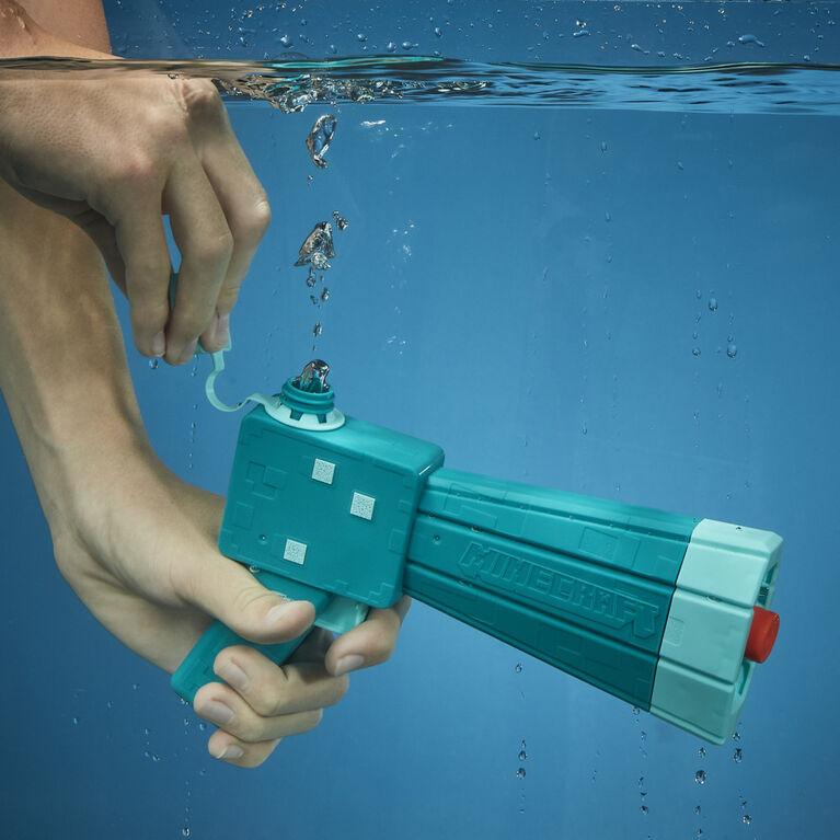 【W先生】孩之寶 NERF 麥塊 當個創世神 Minecraft 螢光魷魚 水槍 戲水玩具 泳池 洗澡玩具 HF7600-細節圖3