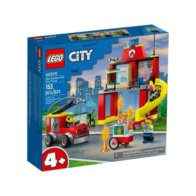 【W先生】LEGO 樂高 積木 玩具 CITY 城市系列 消防局和消防車 60375