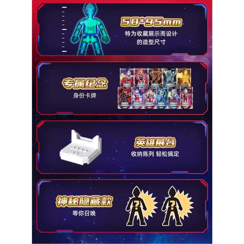 【W先生】群星版 超人力霸王 奧特曼 可動 樂高 積木 公仔 玩具 第一彈 第二彈 第三彈 人偶 未拆封 隨機出貨-細節圖6