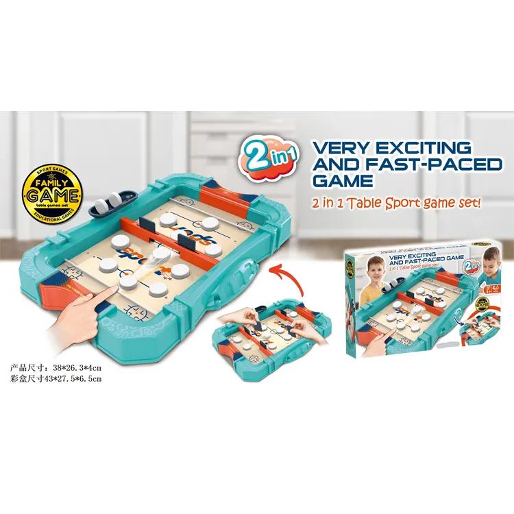 【W先生】2合1 彈彈棋 37x25公分 彈射棋 彈跳棋 彈射遊戲 桌上冰球 曲棍球桌 兒童 玩具 益智遊戲 桌遊-細節圖3