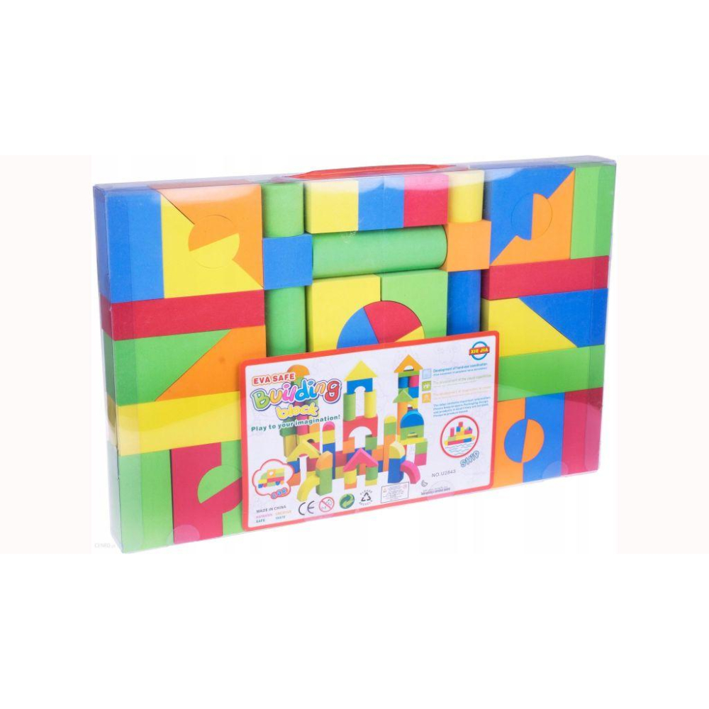 【W先生】54片 EVA積木 泡棉積木 海綿積木 發泡積木 大顆粒積木 軟積木 安全積木 創意積木組 城堡積木 玩具-細節圖2