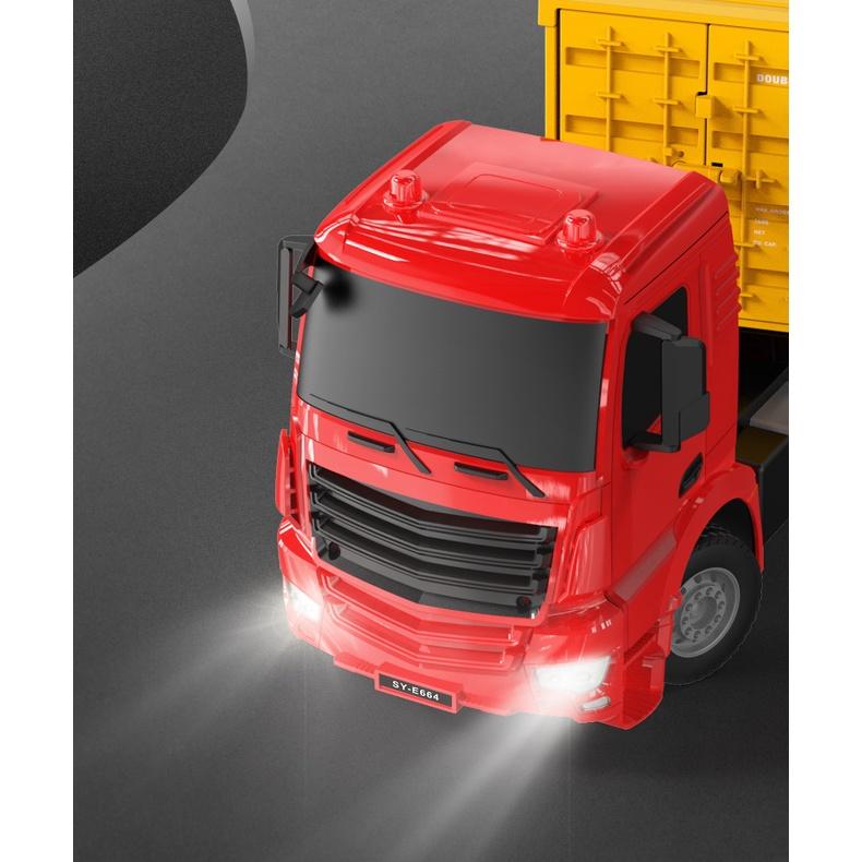 【W先生】雙鷹 1/26 1:26 原廠授權 Benz 賓士 遙控貨櫃車 拖車 卡車 拖板車 遙控車 E664-003-細節圖2