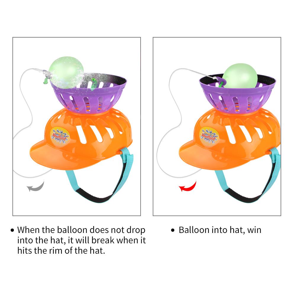【W先生】拋接水球帽子 戲水 玩水 濕水挑戰帽 濕身帽 派對 多人競賽 親子 水球遊戲 互動玩具 親子益智 桌遊-細節圖4