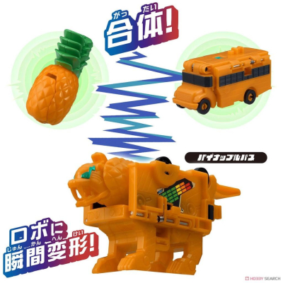 【W先生】BANDAI 萬代 UNITO 機器人 合體 變身 瞬間變形 鳳梨公車老虎 高約15公分 BT82489