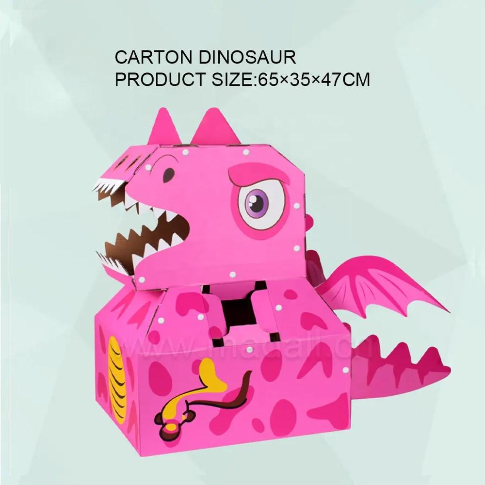 【W先生】DIY 紙板 暴龍 恐龍 鯊魚 海豚 裝扮 角色扮演 恐龍服裝 萬聖節 變裝 紙箱玩具 兒童 Cosplay-細節圖8