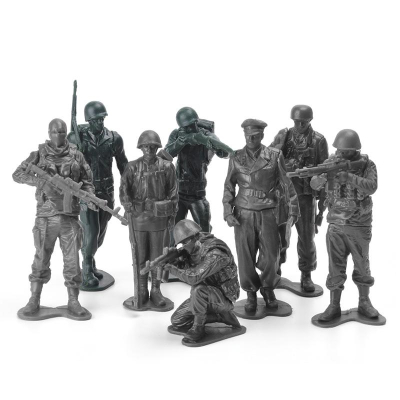【W先生】4D 1/10 1:10 高約9公分 小綠人 軍人模型 士兵模型 阿兵哥 小兵 兵人 美國大兵 玩具 公仔