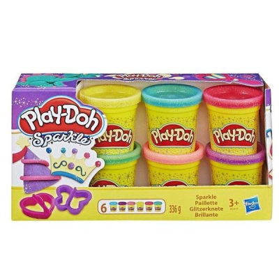 【W先生】培樂多 Play-Doh 黏土 補充罐 閃亮黏土六色黏土組 2oz 2盎司 安全 無毒 食用色素 HA5417