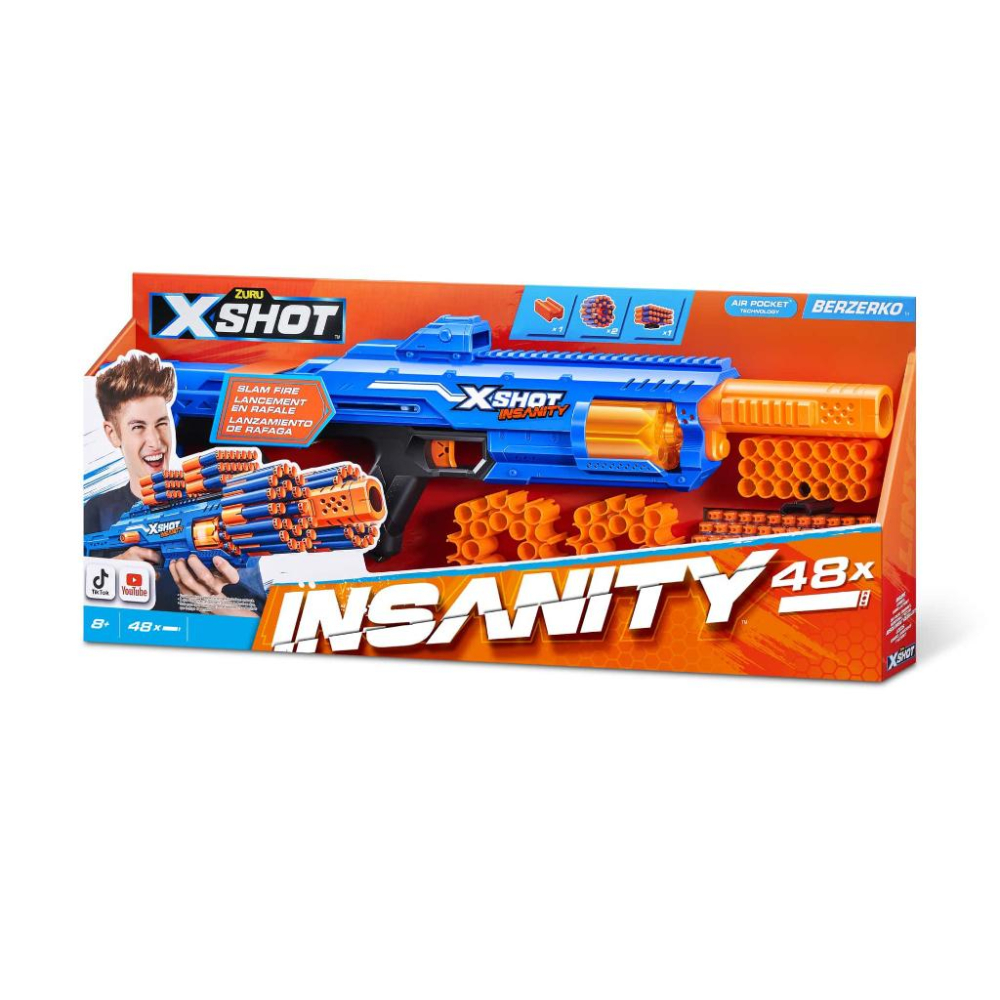 【W先生】X-SHOT 狂戰士系列 無情爆擊 NERF 子彈可用 軟彈槍 鷹眼突擊 RD-8 泡棉子彈 ZU05108-細節圖2