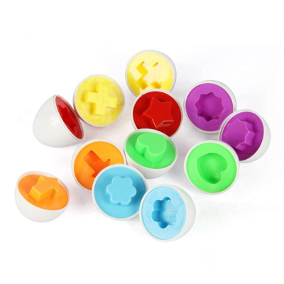 【W先生】聰明蛋 6入 配對蛋 顏色認知 兒童益智遊戲 形狀配對 益智蛋 親子遊戲 幼兒 寶寶 認知 早教 桌遊 玩具