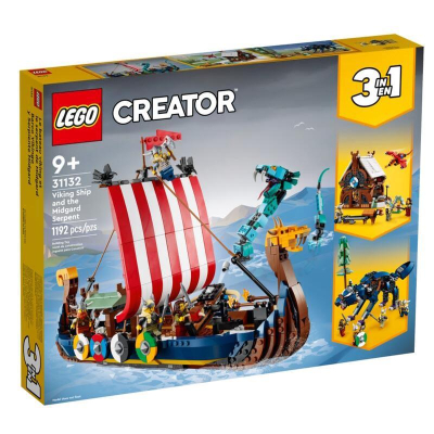 【W先生】LEGO 樂高 積木 玩具 CREATOR 3合1 創意系列 維京海盜船和塵世巨蟒 31132