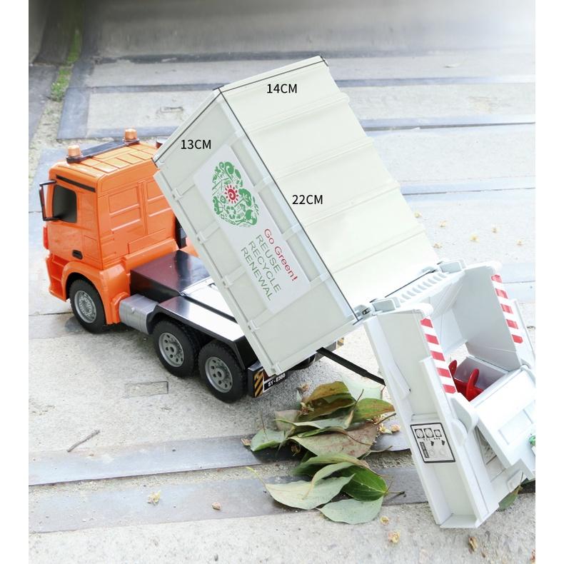 【W先生】雙鷹 1/20 1:20 Benz 賓士 遙控垃圾車 環保先鋒車 資源回收車 遙控車 玩具 E560-003-細節圖4