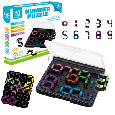 【W先生】數字拼圖遊戲 數字迷宮 益智拼圖 邏輯思維 數字華容道 七巧板遊戲 兒童 益智 玩具 桌遊