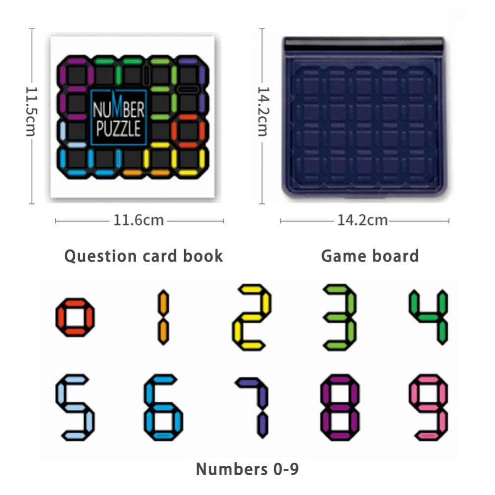【W先生】數字拼圖遊戲 數字迷宮 益智拼圖 邏輯思維 數字華容道 七巧板遊戲 兒童 益智 玩具 桌遊-細節圖2