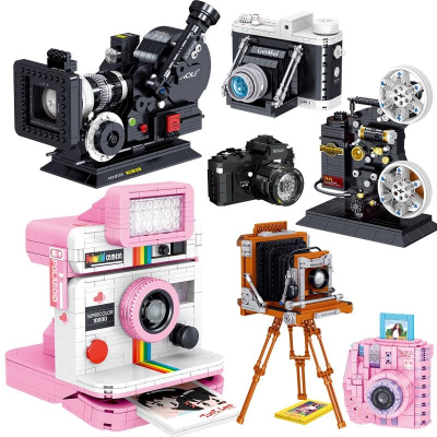 【W先生】哲高 MINI 攝影機 復古相機 拍立得 錄影機 縫紉機 留聲機 打字機 樂高 玩具 小顆粒 迷你 微型 積木