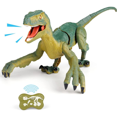 【W先生】2.4G 仿真遙控迅猛龍 智能 遙控恐龍 電動恐龍 機械恐龍 聲光音效 兒童 遙控 恐龍玩具