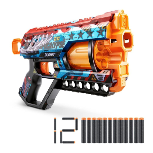 【W先生】X-SHOT 塗裝系列 Griefer 6發輪轉發射器 NERF 子彈可用 軟彈槍 強襲者 ZU04506