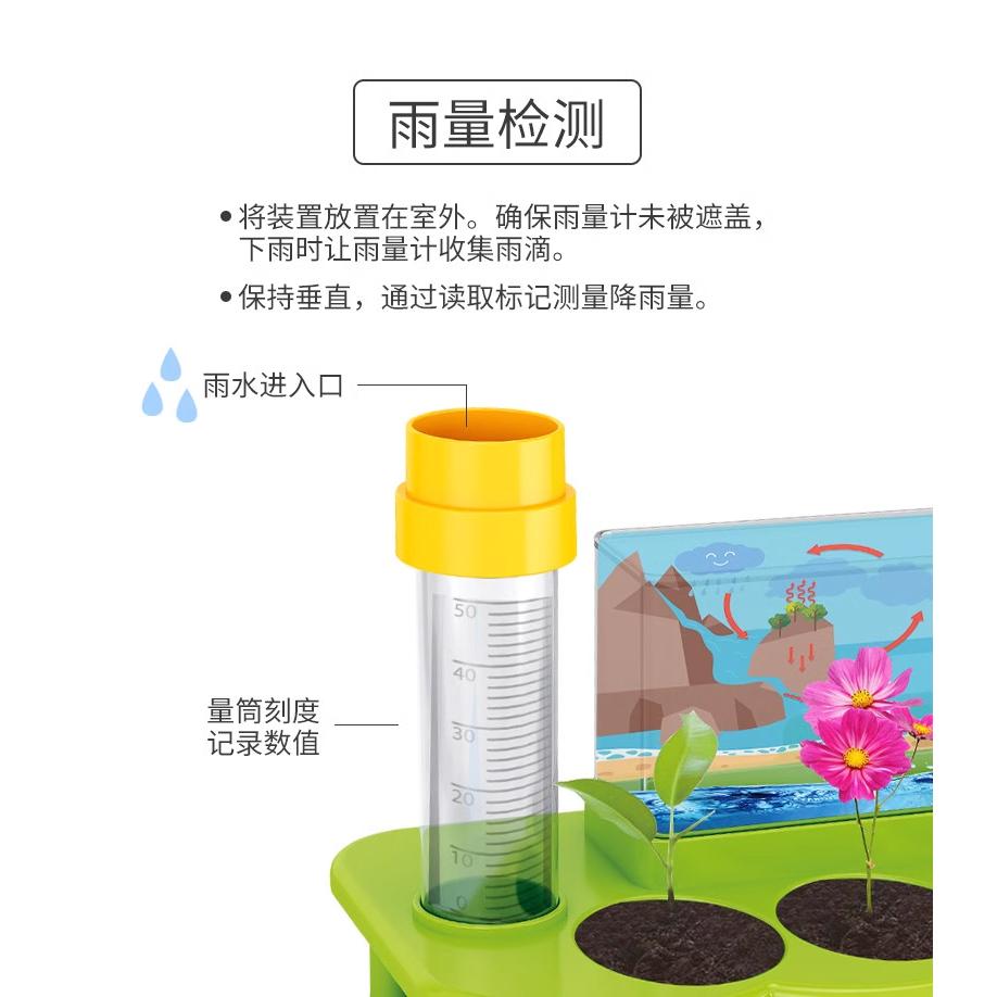 【W先生】生態氣象站 生活科技 氣象監測 溫度計 風向儀 雨量檢測 植物種植 科學實驗 水循環原理 氣象科學 玩具-細節圖5