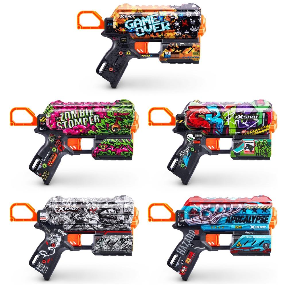 【W先生】X-SHOT 塗裝系列 Flux 單發射集 NERF 子彈可用 軟彈槍 夜襲者 ZU03785-細節圖3