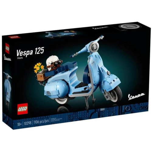 【W先生】LEGO 樂高 積木 玩具 Creator Expert Vespa 偉士牌機車 10298