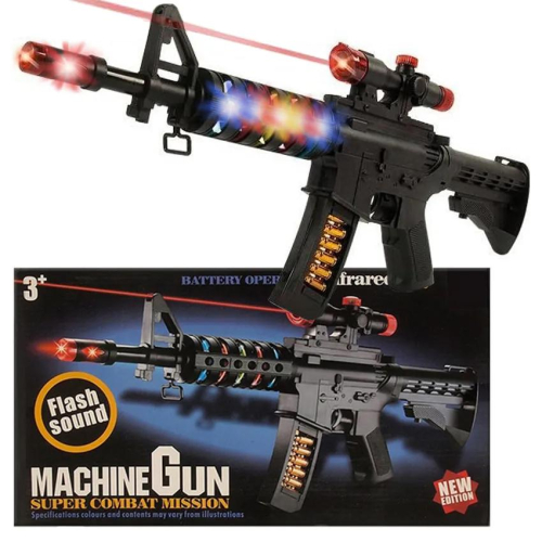 【W先生】M4A1 紅外線 燈光語音 震動槍 電動槍 仿真槍聲 聲光效果 兒童 玩具槍